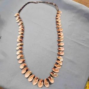 Shell Necklace 32"-hand tied at fasteners