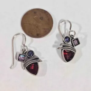 Sterling Silver fish Hook Earrings marked