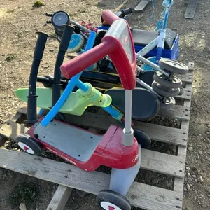 (2) STRIDER BIKES, (3) 3-WHEELED SCOOTERS,