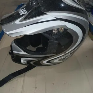 Black/Silver size L Full face motor cross helmet