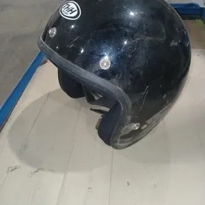 Black Open face motorcycle helmet