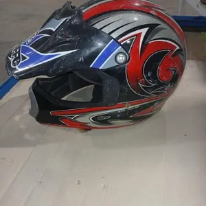 Black/Red Full face motor cross helmet