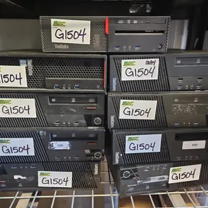 Lot of 8 Lenovo ThinkCentres and 1 ThinkStation - Qty 1 *Hard Drive Removed, No Cords*