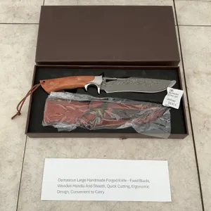 Damascus fixed blade knife 10-3/8” overall length