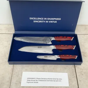 HOSHANHO 3pc DAMASCUS Kitchen knife set