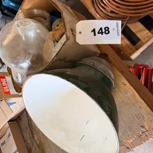 Vintage outdoor light & glass bulb covers