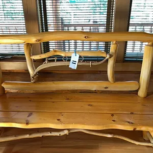 5'Lx19"Wx18"H (TO SEAT) WOODEN BENCH w/ HANGING HARNESS HAME