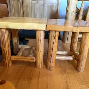 2 - 22"Lx22"Wx22"H SQUARE WOODEN END TABLES