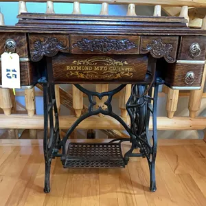 RAYMOND MANUFACTURING CO. FROM GUELPH ONTARIO CABINET STYLE SEWING MACHINE