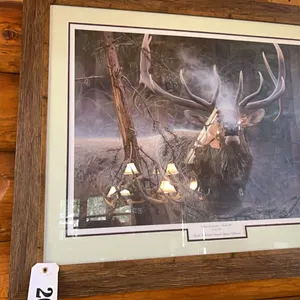 DUCKS UNLIMITED LEGACY COLLECTION  "CLOSE ENCOUNTER BULL ELK" FRAMED PRINT