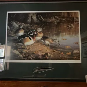 DUCKS UNLIMITED "QUIET POOL WOOD DUCKS" FRAMED PRINT