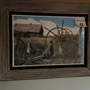 "PHEASANTS & MEMORIES" JOHN STONE #114 OF 1100 FRAMED PRINT