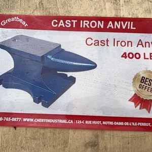 NEW/UNUSED CAST IRON 400 LB ANVIL
