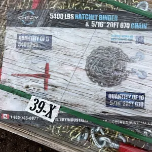 NEW/UNUSED 5400 LB RATCHET BOOMERS & CHAINS