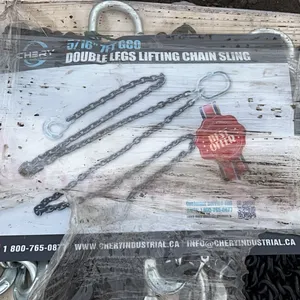 NEW/UNUSED DOUBLE LEG  5/16" 7' GRADE 8 LIFTING CHAINS