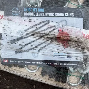 NEW/UNUSED DOUBLE LEG 5/16" 7' GRADE 8 LIFTING CHAINS