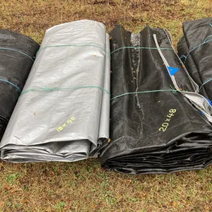 (1) 20' X 48" and (1) 18' X 48' Poly Hay Tarps