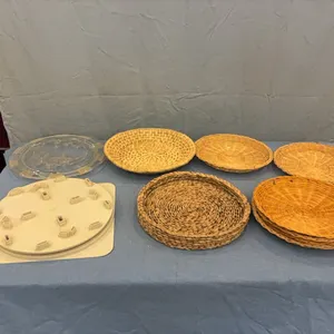 Wicker & Glass Trays
