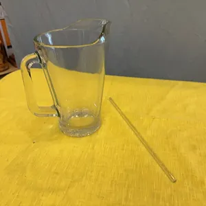 Heavy glass pitcher