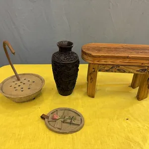 Waterfall, vase, stool