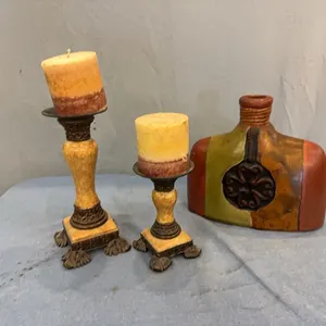 Candles, vase