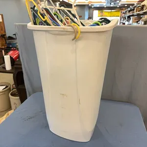 Basket with clothes hangers