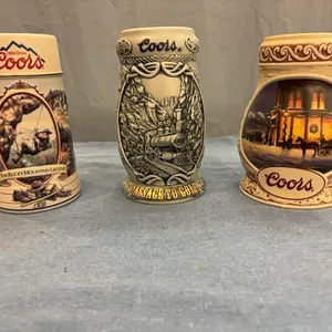 Coors beer steins