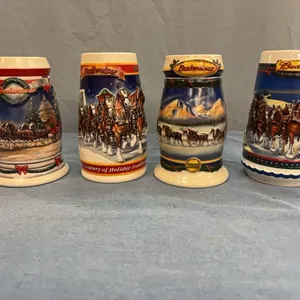 Budweiser beer steins