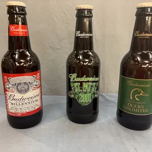 Budweiser collectible glass bottles