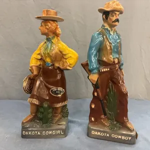 Dakota cowboy and cowgirl decanters