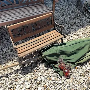 Bench, umbrella