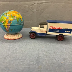 Globe and truck coin banks