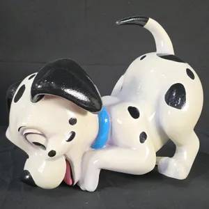 A "101 Dalmatians" Display Sculpture. (Disney, 1990s-2000s) A painted sculpture of a Dalmatian with a blue collar. Used for in-store theming in the Di