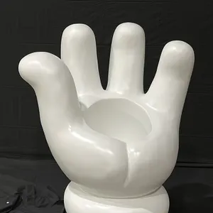 A Mickey Mouse Left Hand Display Sculpture. (Disney) Modeled after Mickey's left glove, originally created for Disney Stores (classic white with 3 bla