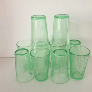 MCM Uranium Fluted Juice Glasses