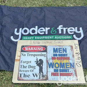 Unused Retro Vintage Signs (2 of) 