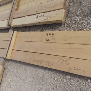 7 2"x6" x 19'-10" to 20' Dimensional Lumber