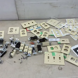 Assorted 15-Amp 125-Volt Duplex Receptacles, Toggle Switches, Wall Plates, and More