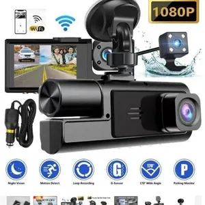 NEW 3 CAMERAS WI-FI ENABLED DASHCAM HD 1080P