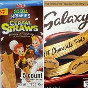 2pk Hot Chocolate With Chocolate Straws