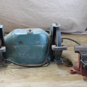 3 1/2" Bench Vise & Thors 6" Bench Grinder