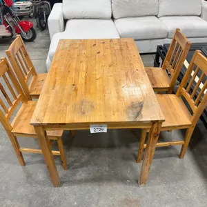 Wooden Kitchen Table & (4) Chairs