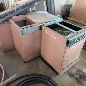 VINTAGE STOVE - SINK - CABINET SET, CIR 1950S