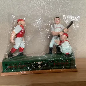 Vintage-Style Cast Iron Baseball-Themed Mechanical Bank