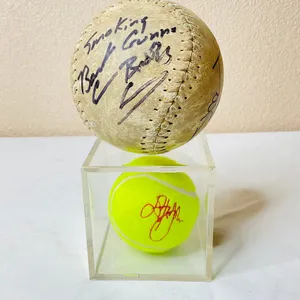 Elton John and Billie Jean King Tennis Ball