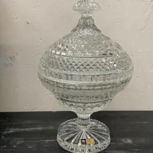 CRYSTAL COVERED CANDY DISH - MONTPELLLIER COLLECTION