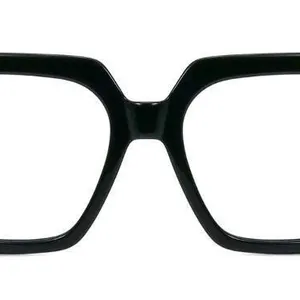 Firmoo Cathy001 C1 Black Square Acetate Eyeglass Frames 55-18-145 with Case