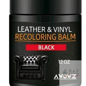 New Leather Recoloring Balm - Scratch Repair & Color Restore Kit for Faded Leather, Couch & Car Seats - 12OZ Leather Restorer Balm for Furnitu