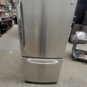 GE Stainless Steel Bottom-Freezer Refrigerator with Pull-Out Drawer 30" Wide