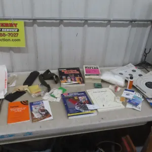 Shooting Targets, Gun Wipe Paper, Reloading Book and Cleaning Patches